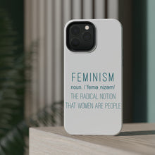 DistinctInk ToughCase for Apple iPhone, Compatible with MagSafe Charging - Feminism Definition Women Are People
