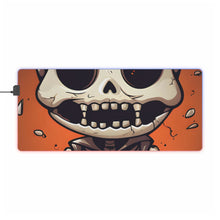 DistinctInk LED Gaming Mouse Pad with Skelly's Halloween Bash Design for Halloween
