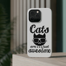 DistinctInk ToughCase for Apple iPhone, Compatible with MagSafe Charging - Cats Are Just Awesome