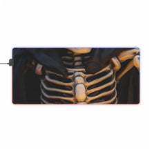 DistinctInk LED Gaming Mouse Pad with Skellington's Spooky Soiree Design for Halloween