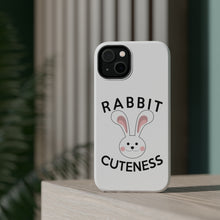 DistinctInk ToughCase for Apple iPhone, Compatible with MagSafe Charging - Rabbit Cuteness - Bunny Ears