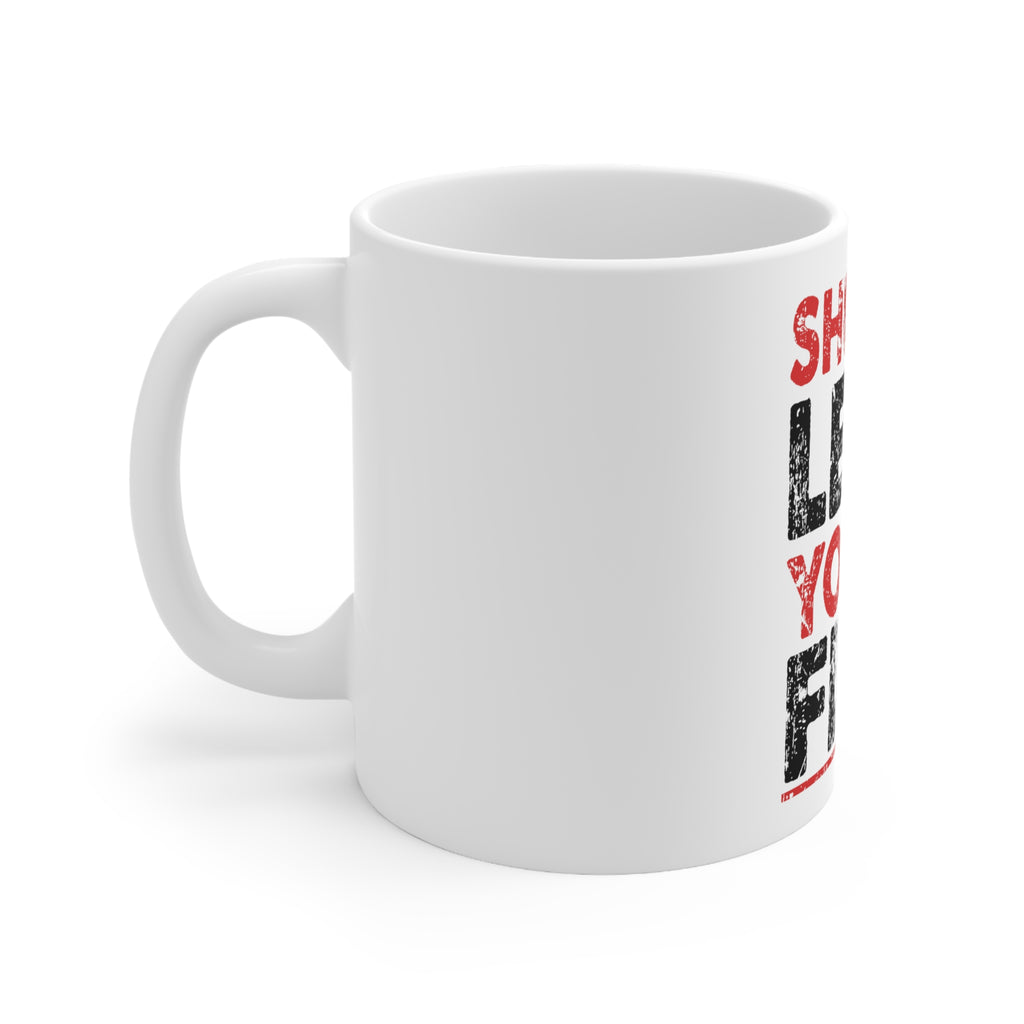 Glossy White Coffee / Tea Mug - Shut Up Legs You're Fine Running, view 2