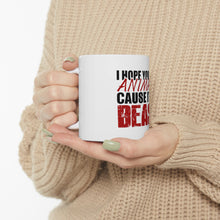 DistinctInk Glossy White Coffee / Tea Mug - I Hope You Like Animals Cause I'm A Beast