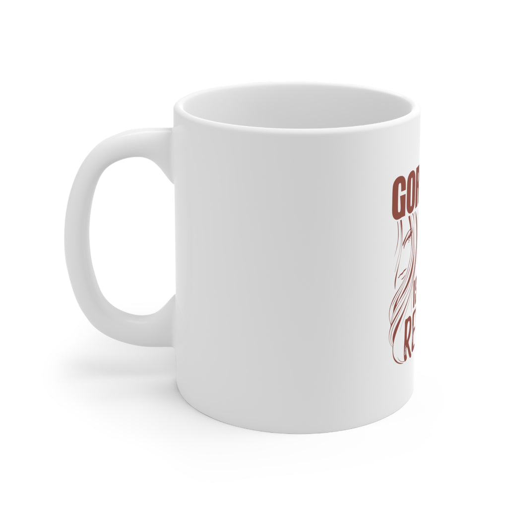 Glossy White Coffee / Tea Mug - Gorgeous Hair is the Best Revenge, view 2