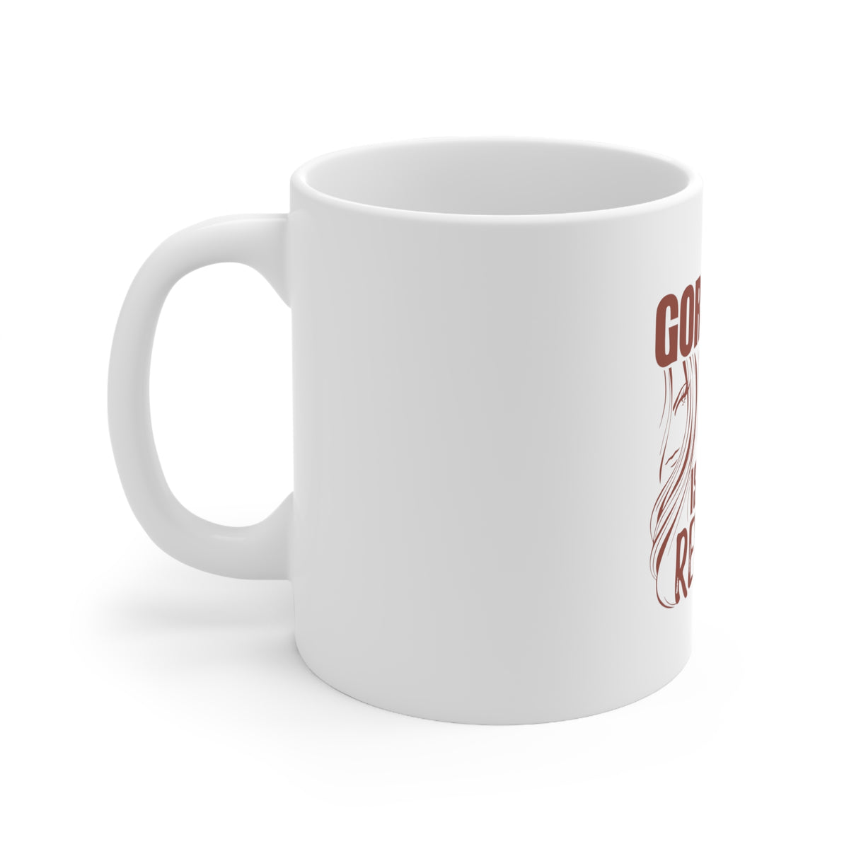 Glossy White Coffee / Tea Mug - Gorgeous Hair is the Best Revenge, view 2