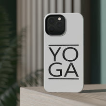 DistinctInk ToughCase for Apple iPhone, Compatible with MagSafe Charging - Yoga Black Word Art