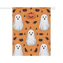 DistinctInk Garden & House Banner / Flag with Ghost Skeleton Cartoon Pumpkin Design for Halloween