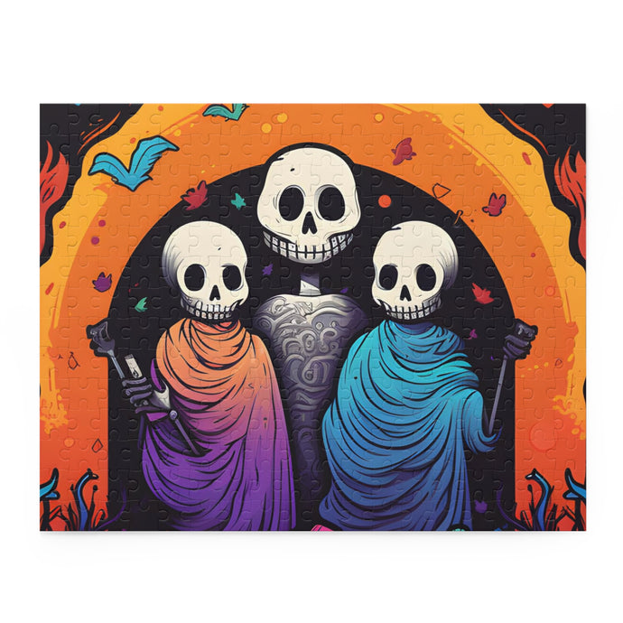 DistinctInk Jigsaw Puzzle with The Paths We Choose Design for Halloween  LGBTQ+ Pride