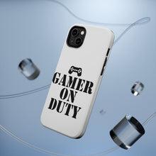 DistinctInk ToughCase for Apple iPhone, Compatible with MagSafe Charging - Gamer on Duty Video Games