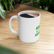 DistinctInk Glossy White Coffee / Tea Mug - I Cure Animals What's Your Superpower