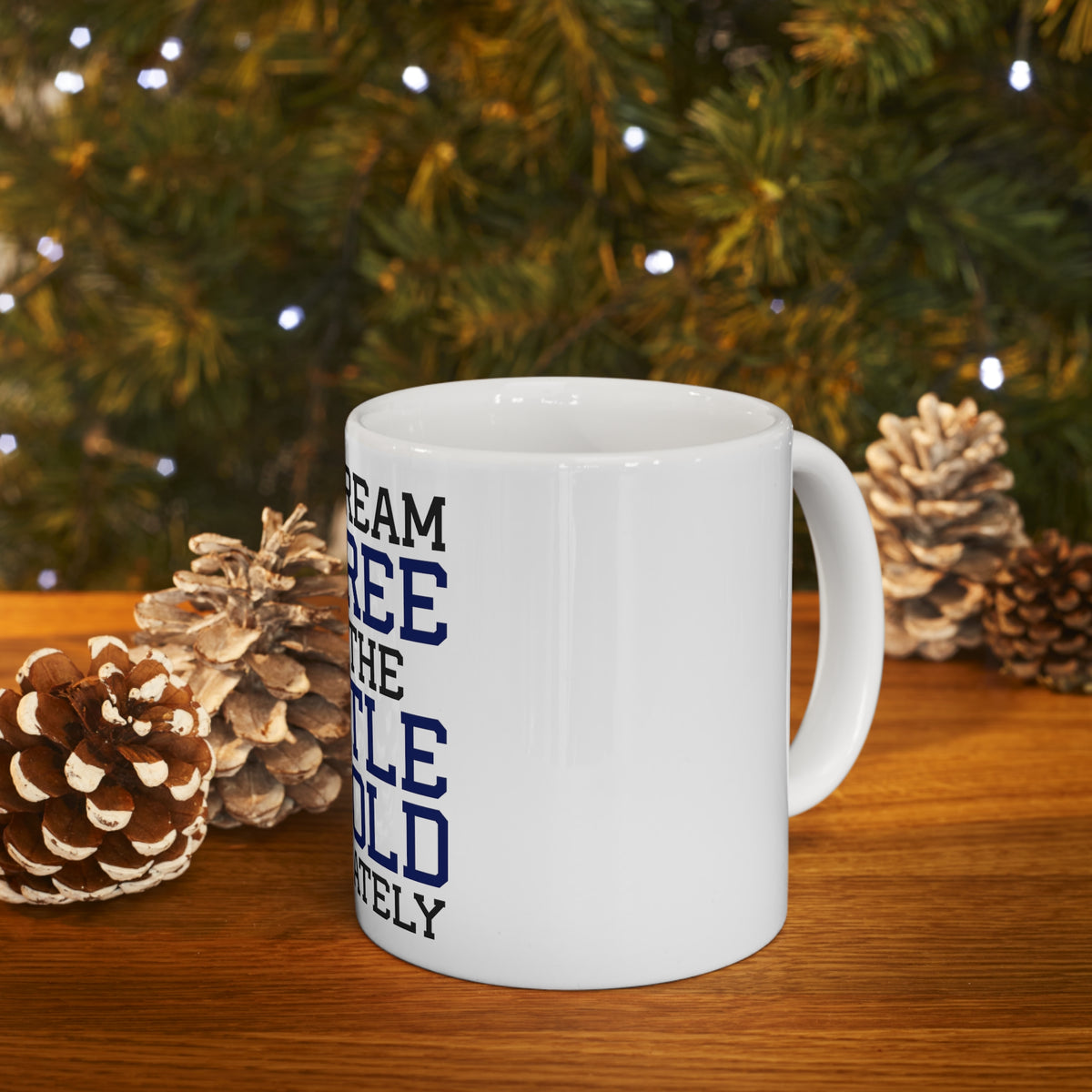 Glossy White Coffee / Tea Mug - The Dream is Free Hustle Sold Separately, view 9