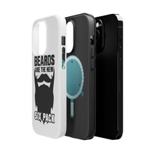 DistinctInk ToughCase for Apple iPhone, Compatible with MagSafe Charging - Beards are the New Six Pack