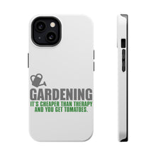 DistinctInk ToughCase for Apple iPhone, Compatible with MagSafe Charging - Gardening - Cheaper Than Therapy & You Get Tomatoes