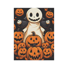 DistinctInk Garden & House Banner / Flag with Spooky Skeleton Pumpkin Patch Design for Halloween