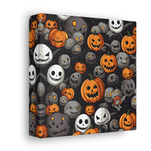 DistinctInk Canvas Wall Art with Haunted Harvest Time for Halloween