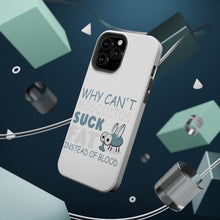 DistinctInk ToughCase for Apple iPhone, Compatible with MagSafe Charging - Why Can't Mosquitos Suck Fat Instead of Blood