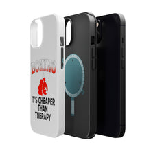 DistinctInk ToughCase for Apple iPhone, Compatible with MagSafe Charging - Boxing It's Cheaper Than Therapy