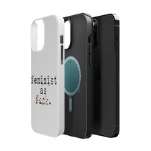 DistinctInk ToughCase for Apple iPhone, Compatible with MagSafe Charging - Feminist as F%ck