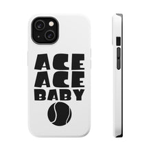 DistinctInk ToughCase for Apple iPhone, Compatible with MagSafe Charging - Ace Ace Baby Tennis