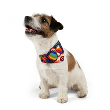 DistinctInk Adjustable Pet Banana Collar with Start Building Your Dreams Design for LGBTQ+ Pride