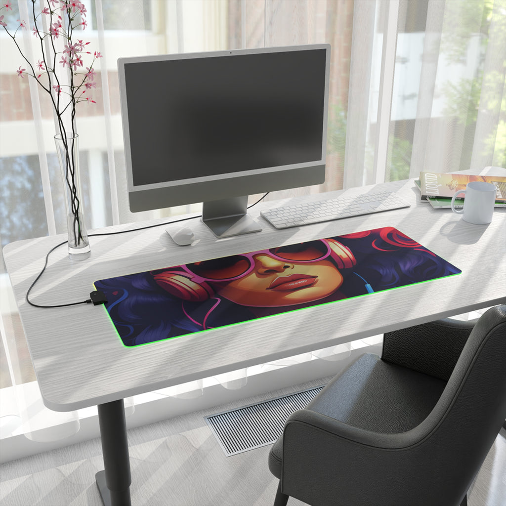 LED Gaming Mouse Pad with Living a Full Life Design for LGBTQ+ Pride, view 22