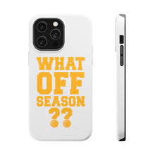 DistinctInk ToughCase for Apple iPhone, Compatible with MagSafe Charging - What Off Season? Basketball