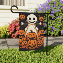 DistinctInk Garden & House Banner / Flag with Spooky Skeleton Pumpkin Patch Design for Halloween