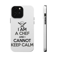 DistinctInk ToughCase for Apple iPhone, Compatible with MagSafe Charging - I Am the Chef Cannot Keep Calm