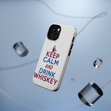 DistinctInk ToughCase for Apple iPhone, Compatible with MagSafe Charging - Keep Calm and Drink Whiskey
