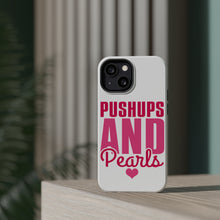 DistinctInk ToughCase for Apple iPhone, Compatible with MagSafe Charging - Pushups and Pearls