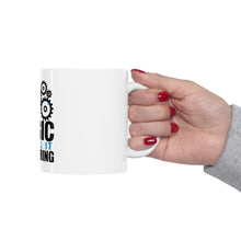 DistinctInk Glossy White Coffee / Tea Mug - People Think It's Magic It's Engineering