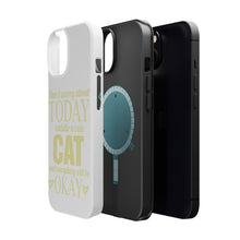 DistinctInk ToughCase for Apple iPhone, Compatible with MagSafe Charging - Cuddle a Cat Everything Will Be Okay