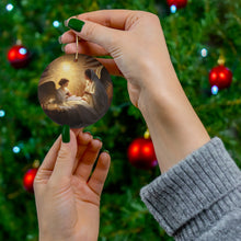DistinctInk Hanging Ceramic Christmas Tree Ornament Charm with Gold String - Great Gift/Present - 2 3/4 inch Diameter - Annunciation to Mary: Luke 1:30-31