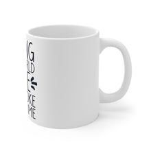 DistinctInk Glossy White Coffee / Tea Mug - Saving the World One Dad Joke at a Time