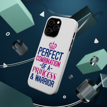 DistinctInk ToughCase for Apple iPhone, Compatible with MagSafe Charging - Perfect Combination of Princess & Warrior