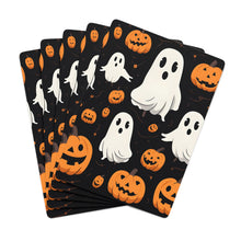 DistinctInk Playing / Poker Cards with Ghost Skeleton Pumpkin Cartoon Design for Halloween