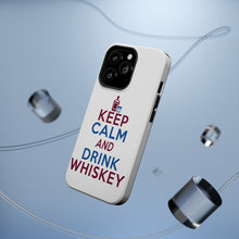 DistinctInk ToughCase for Apple iPhone, Compatible with MagSafe Charging - Keep Calm and Drink Whiskey
