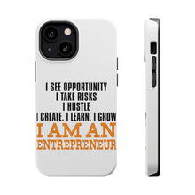 DistinctInk ToughCase for Apple iPhone, Compatible with MagSafe Charging - Entrepreneur Opportunity Risks Hustle