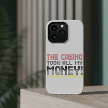 DistinctInk ToughCase for Apple iPhone, Compatible with MagSafe Charging - The Casino Took All My Money