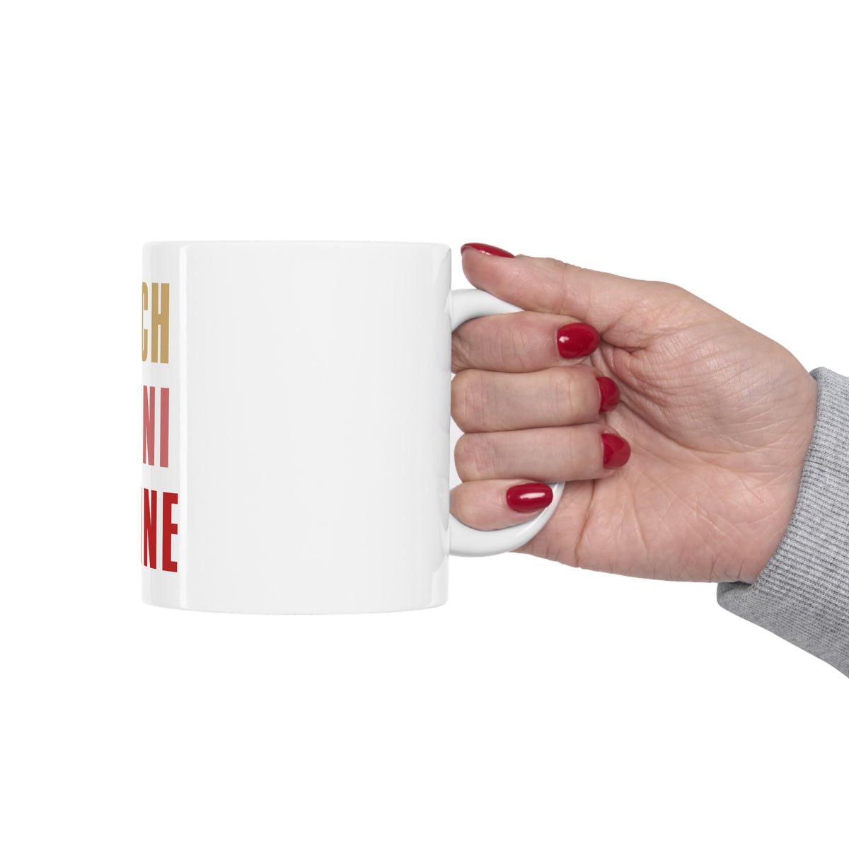 Glossy White Coffee / Tea Mug - Beach Bikini & Wine, view 12