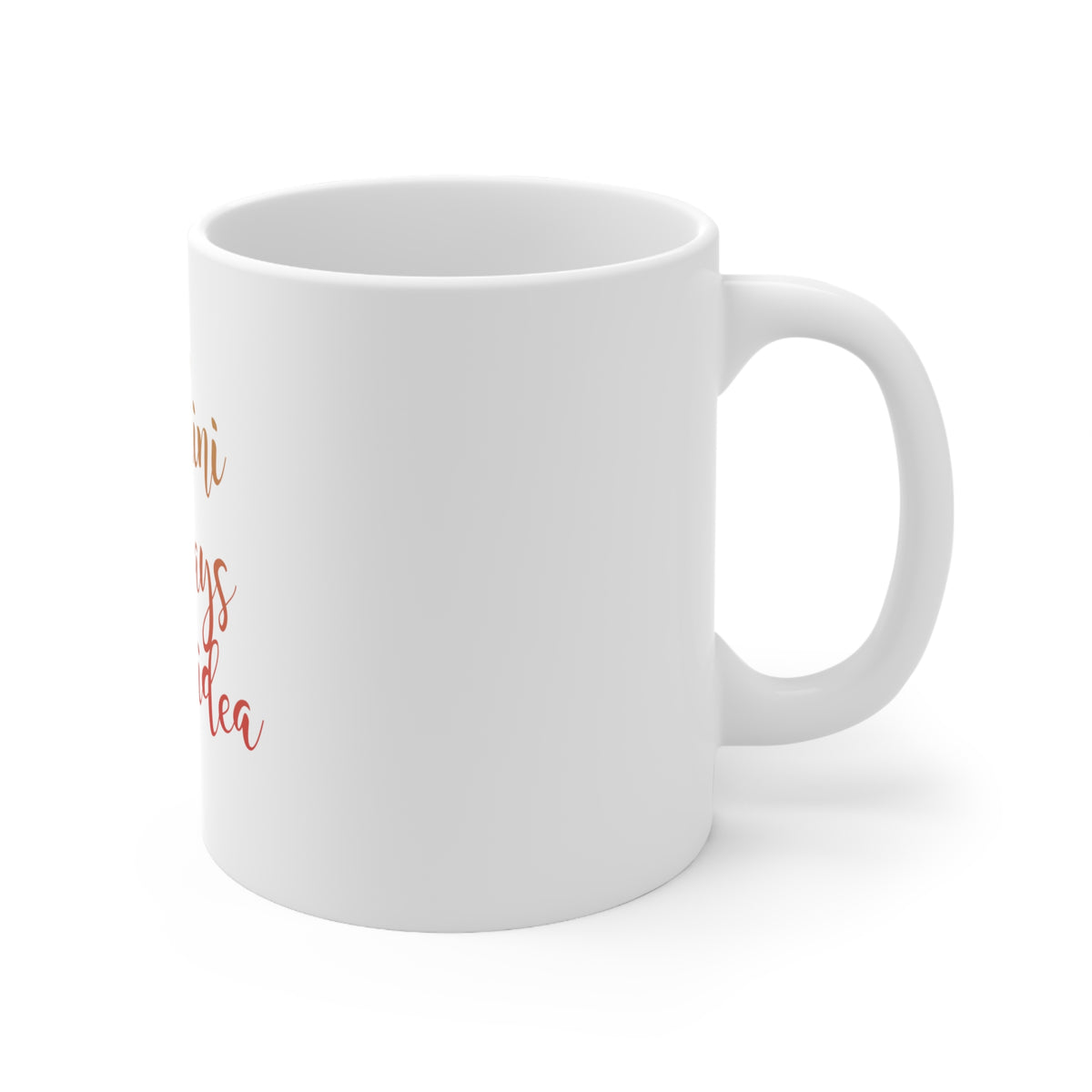 Glossy White Coffee / Tea Mug - A Bikini is Always a Good Idea, view 3