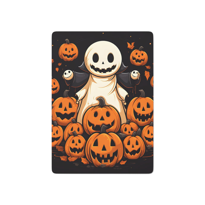 DistinctInk Playing / Poker Cards with Spooky Skeleton Pumpkin Patch Design for Halloween