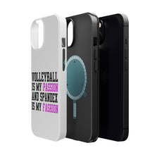 DistinctInk ToughCase for Apple iPhone, Compatible with MagSafe Charging - Volleyball is My Passion Spandex My Fashion