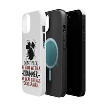 DistinctInk ToughCase for Apple iPhone, Compatible with MagSafe Charging - Don't Pick Fight with Drummer