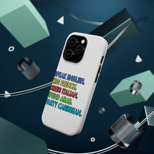 DistinctInk ToughCase for Apple iPhone, Compatible with MagSafe Charging - Speak English Kiss French Dress Italian