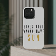DistinctInk ToughCase for Apple iPhone, Compatible with MagSafe Charging - Girls Just Wanna Have Sun