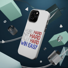 DistinctInk ToughCase for Apple iPhone, Compatible with MagSafe Charging - Work Hard Hit Hard Play Hard Win Easy