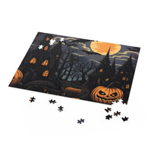 DistinctInk Jigsaw Puzzle with Spooky All Hallows' Eve Design for Halloween