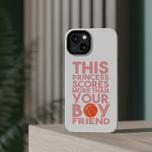 DistinctInk ToughCase for Apple iPhone, Compatible with MagSafe Charging - This Princes Scores More Than Your Boyfriend