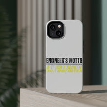 DistinctInk ToughCase for Apple iPhone, Compatible with MagSafe Charging - Engineer's Motto If Isn't Broken Fix It